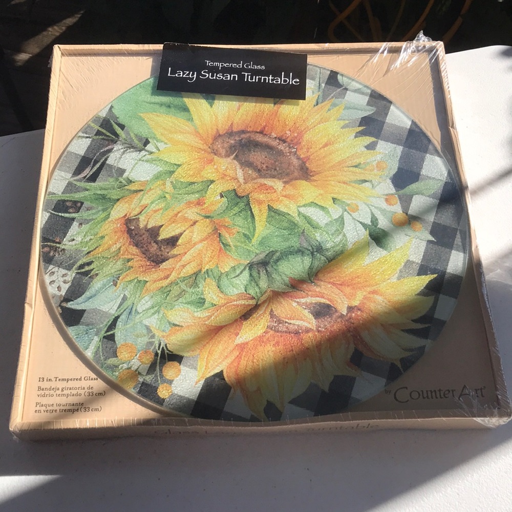 Tempered Glass lazy Susan turntable